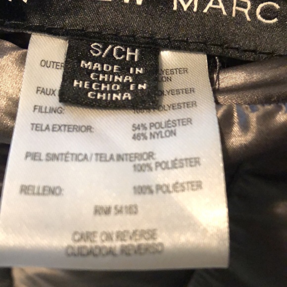 Andrew Marc reversible hooded jacket. Soft black faux fur or shiny gray puffer - Picture 11 of 12